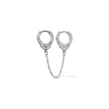 BOUCLE D'OREILLE LOCK SILVER